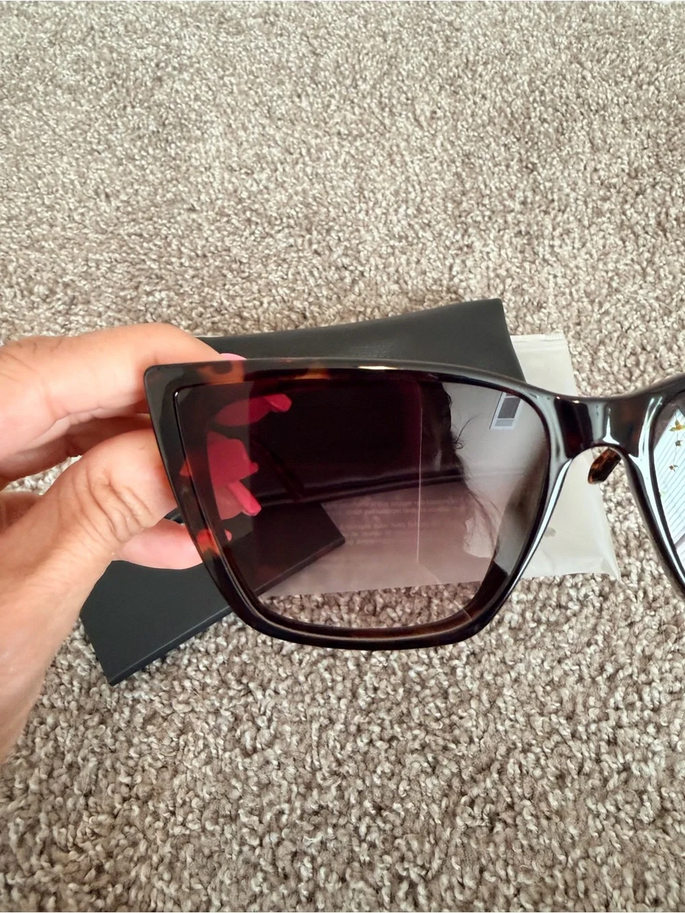 NIB QUAY Call The Shots Remixed Cat eye Sunglasses 43mm with brown lens